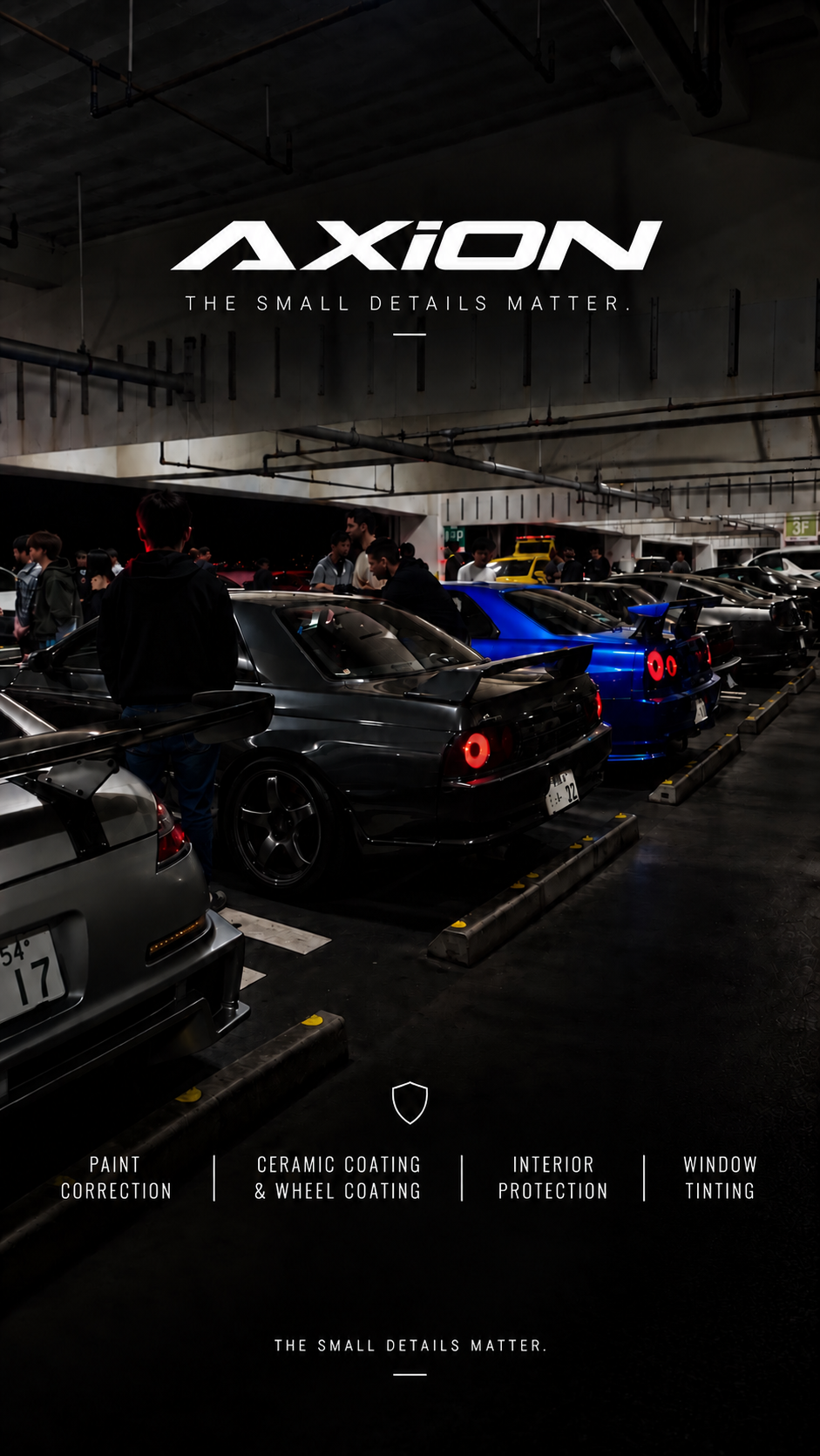 AXION automotive gathering showcasing enthusiast vehicles